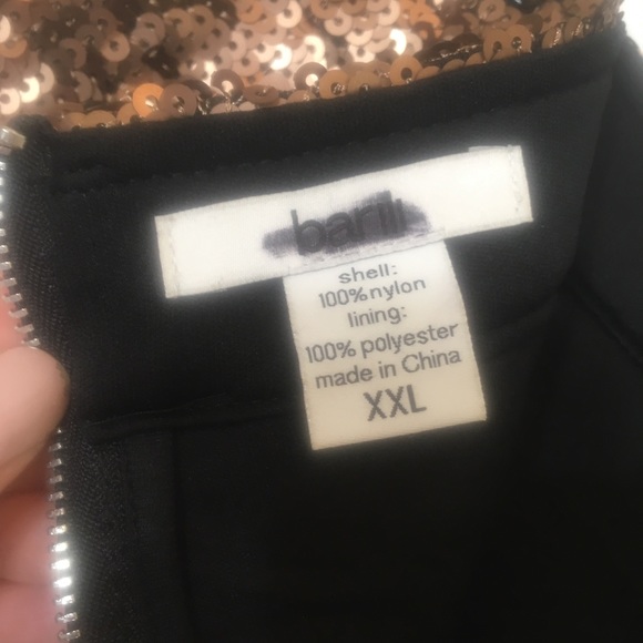 New Bar III XXL copper bronzey pencil sequin skirt - Picture 8 of 8